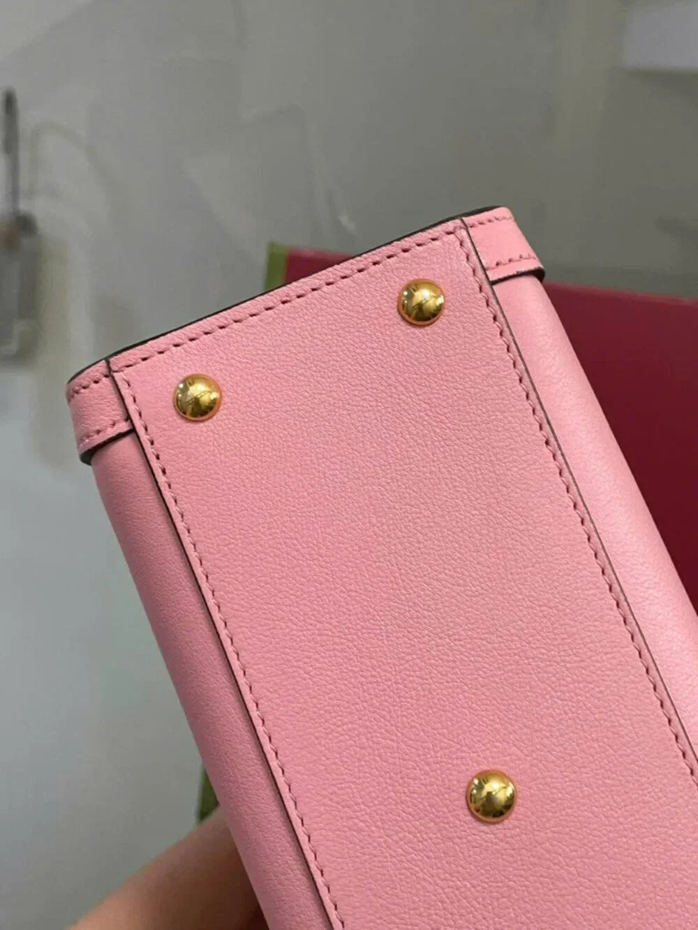 GUCCI Wonka Grain Calfskin Mini Diana Tote Bag Pink - Picture 11 of 16